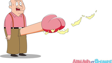 Секс приключения похотливого деда с большой елдой – порно мультик